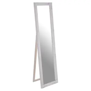 Interiors by Premier Elizabeth White Wood Floor Standing Mirror