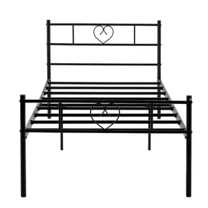 Aaru Bed Frame Black / European Single (90 x 200cm)