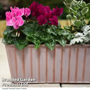 Rust Effect Trough Planter for Garden Outdoor Patio (x3)