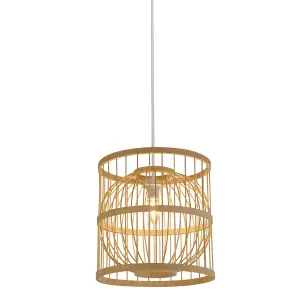 Lighting Collection Laugharne Bamboo Non-Elec Shade