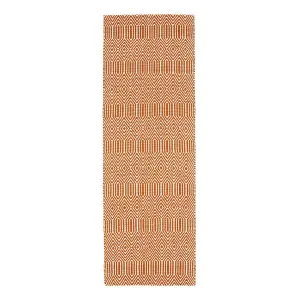 Orange Geometric Wool Modern Handmade Easy to Clean Rug for Living Room and Bedroom-160cm X 230cm