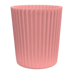 simpa 2PC XL Pink Wave Plastic Planters.