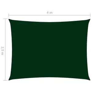 Berkfield Sunshade Sail Oxford Fabric Rectangular 2.5x4 m Dark Green