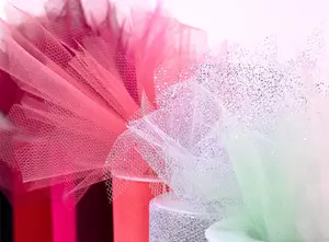 TULLE 23MX15CM - Trim: Tulle: 23m x 15cm: Plum - Occasions -- Bulk