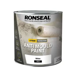 Ronseal Problem wall White Silk Anti-mould paint, 2.5L