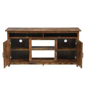 Costway Industrial TV Stand for TVs up to 65" Fireplace TV Stand Entertainment Center