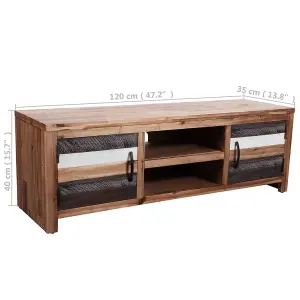 Berkfield TV Cabinet Solid Acacia Wood 120x35x40 cm