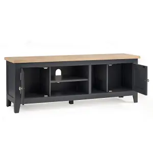 Classic Rustic Dark Grey TV Unit