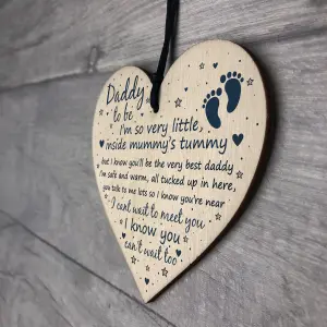 Red Ocean Daddy To Be Gifts Sign Baby Shower Dad Friendship Gift Wood Heart Party Decoration New Baby From Bump Present