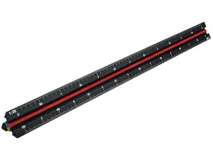 Faithfull Prestige Tri-Scale Engineer Ruler 300mm - Precision Measurement Tool