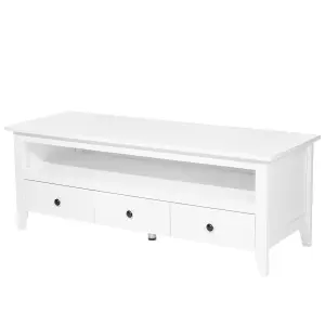 Beliani Rustic TV Stand White BERKELEY