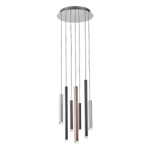 Luminosa Modern LED Hanging Pendant Chrome, Warm White 3000K 2553lm Dimmable