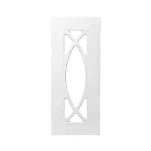 GoodHome Artemisia Matt white Classic shaker Glazed Cabinet door (W)300mm (H)715mm (T)18mm