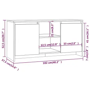 Berkfield TV Cabinet Sonoma Oak 102x37.5x52.5 cm Engineered Wood