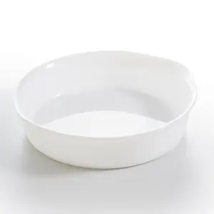 URBNLIVING 14cm Diameter White Opal Glass Round Serving Dish Bowl