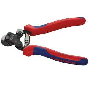 Draper KNIPEX 95 62 160 SB Wire Rope Cutter also for high-strength wire rope with multi-component grips burnished, 160mm 04598