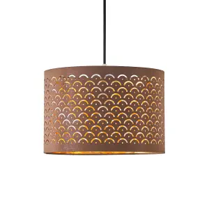 Innoteck Reflective Drum Shade -  Brown External Warm Gold Inner