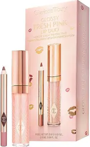 Charlotte Tilbury Glossy Fresh Pink Lip Duo In Pink.