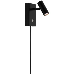 Nordlux Omari Indoor Living Dining Bedroom Wall Light in Black (Diam) 7cm