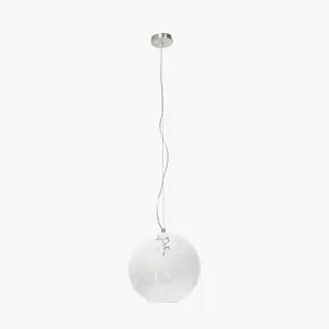 Speckled White Glass Pendant Ceiling Light