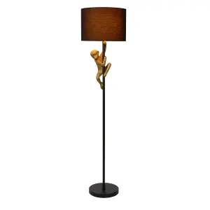 Lucide Extravaganza Chimp Retro Floor Lamp 35cm - 1xE27 - Black