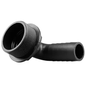 32mm barb outlet Water butt/rain barrel/water storage tank overflow hosetail elbow with nut & washer (requires a  60mm hole)