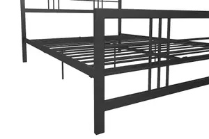 Burbank Metal Bed Black, Double