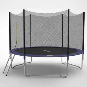 Galactica Trampoline Set 10 FT Round Outdoor Safety Net Enclosure Ladder