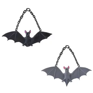 Hanging Bat Decoration Halloween Party, Trick or Treat  Black