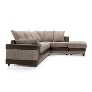 Dino Corner Sofa in Brown Right Facing