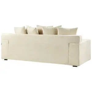 3 Seater Jumbo Cord Sofa Beige VISKAN