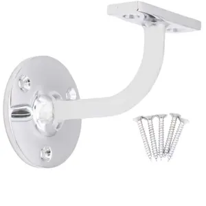 EAI Handrail Bracket Polished Chrome Pack 3 Banister Brackets Stair Banister Wall Handrail 63mm