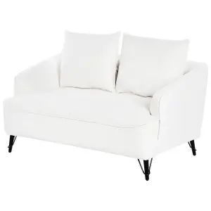 2 Seater Boucle Sofa White HOBRO