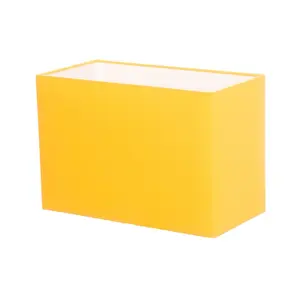 Cotton Rectangle Lamp Shade ( Screw On ) Sunshine Yellow / 20cm H x 30cm W x 15cm D