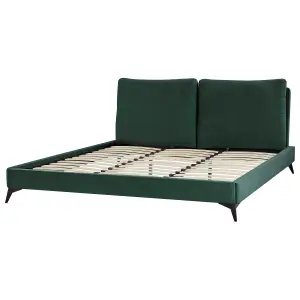 Velvet EU Super King Size Bed Green MELLE