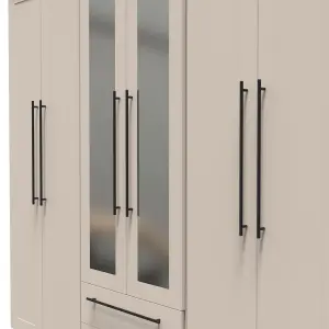 Howard Tall 6 Door 2 Drawer 2 Mirror Wardrobe in Kashmir Matt (Ready Assembled)