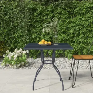 Berkfield Garden Table Anthracite 80x80x72.5 cm Steel Mesh