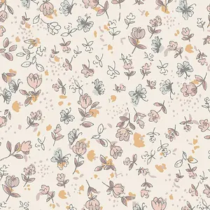 Next Cream Calm Ditsy Floral Wallpaper