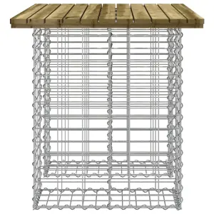 Berkfield Garden Bench Gabion Design 100x70x72 cm Impregnated Wood Pine