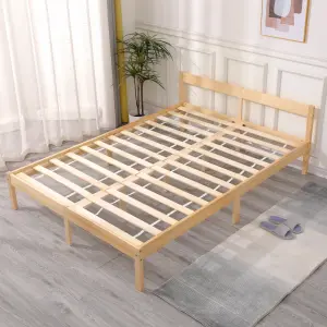 Solid Wooden Double Bed Frame - Pine