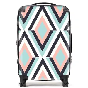 Zig Zag Abstract Pattern Suitcase - Medium