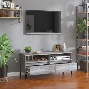 Berkfield TV Cabinet Grey Sonoma 100x34.5x44.5 cm Engineered Wood