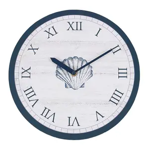 Coastal Charm Shell Design Wall Clock. Diameter 28 cm