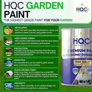 HQC Fence Paint Rich Red Matt Smooth Emulsion Garden Paint 1L