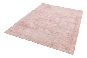 Pink Handmade , Luxurious , Modern , Plain Easy to Clean Viscose Rug for Living Room, Bedroom - 120cm X 170cm