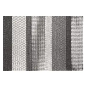 Wool Area Rug 140 x 200 cm Grey AKKAYA