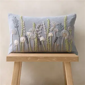 Home Accessories Wildflower Pale Blue Cushion 30x50cm