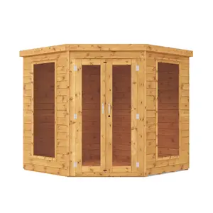 Mercia 7x7 ft with Double door & 2 windows Pent Wooden Summer house