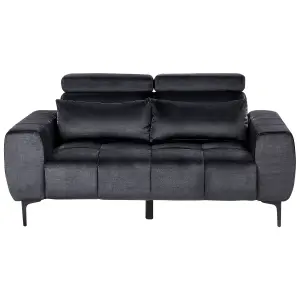 Velvet Living Room Set Black VEGAMO