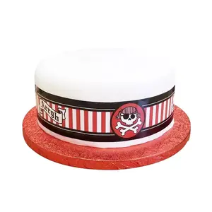 Anniversary House Pirate Cake Decoration Red/Black/White (One Size)